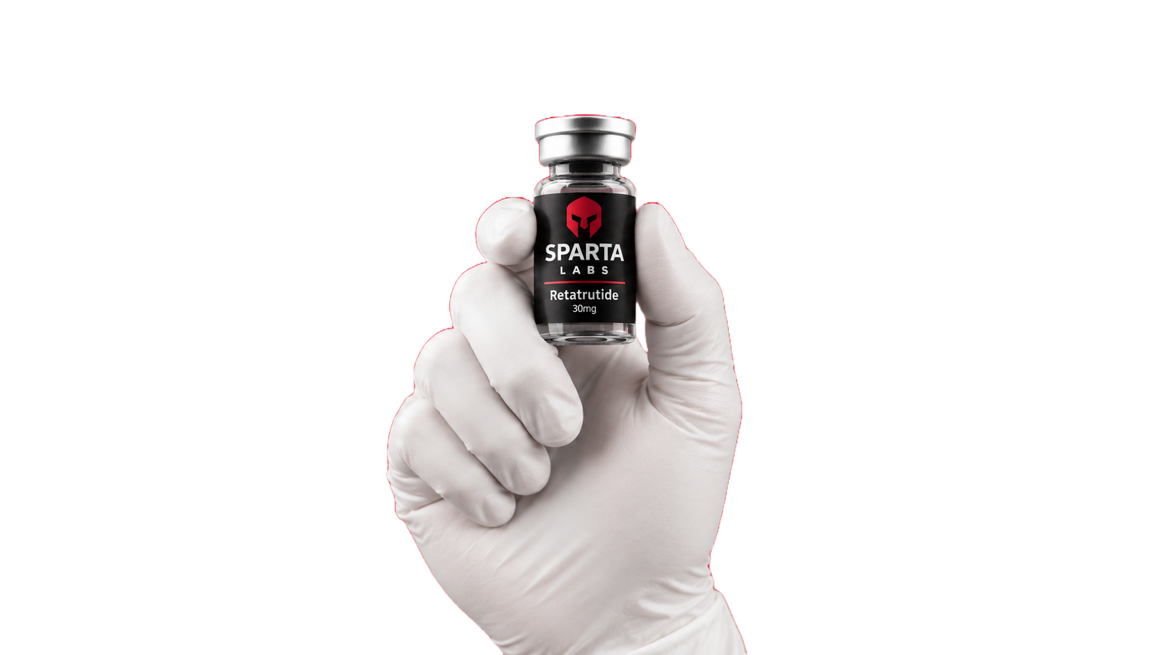 Hand holding vial
